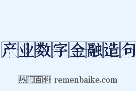 产业数字金融造句是什么意思的图片